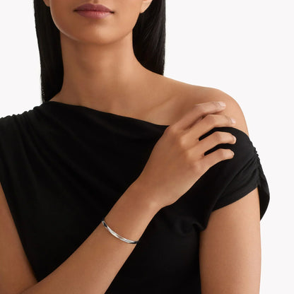 Signature Faceted Pavé Diamond Bangle Bracelet