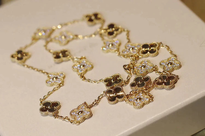 Vintage Alhambra 20 Motifs Long Necklace