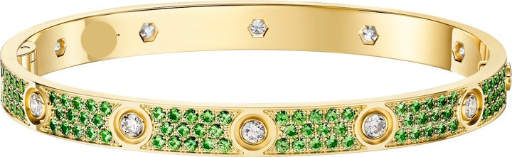 LOVE BRACELET DIAMOND PAVED IN COLORFUL SAPPHIRE