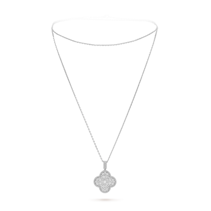 Magic Alhambra One Motifs Diamonds Clover Necklace