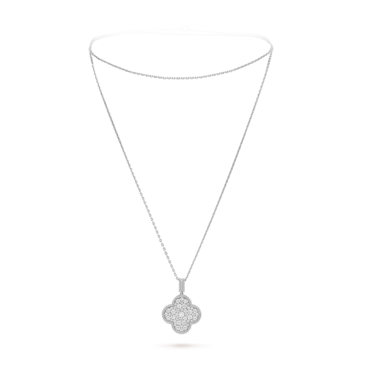 Magic Alhambra One Motifs Diamonds Clover Necklace
