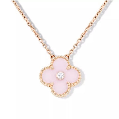 Sweet Alhambra Pink Clover Necklace
