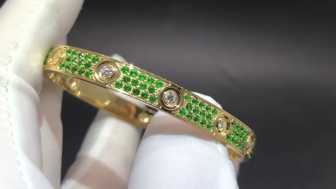 LOVE BRACELET DIAMOND PAVED IN COLORFUL SAPPHIRE