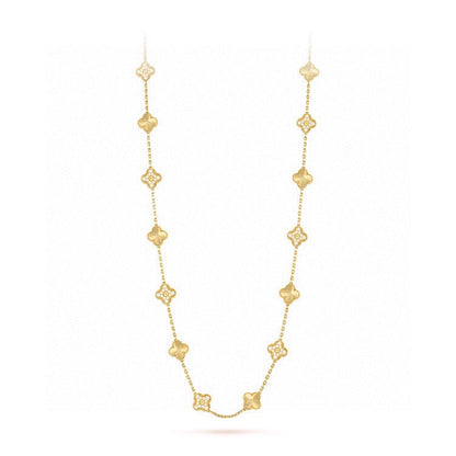 Vintage Alhambra 20 Motifs Long Necklace