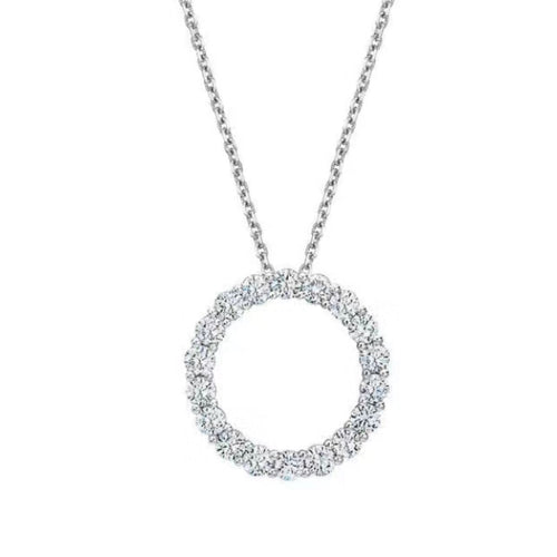 T Circle Diamonds Necklace