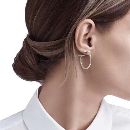 T Hoop Earrings