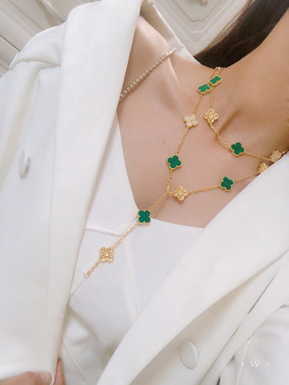 Vintage Alhambra 20 Motifs Long Clover Necklace