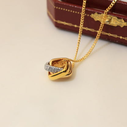 Trinity Cushion Diamond Necklace