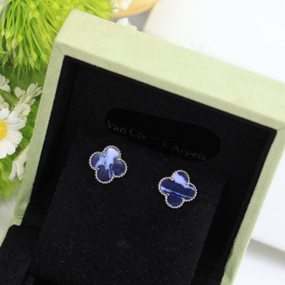 Vintage Alhambra Blue Earrings