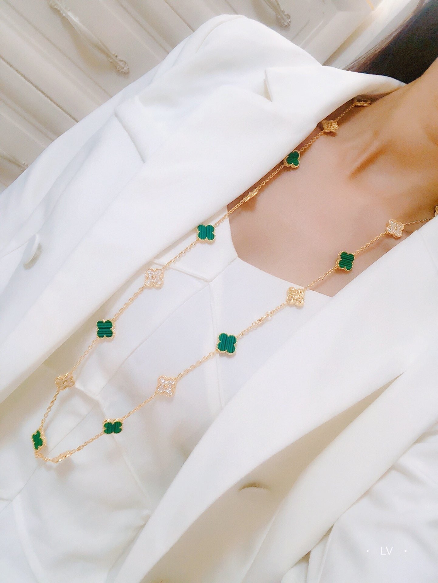 Vintage Alhambra 20 Motifs Long Clover Necklace