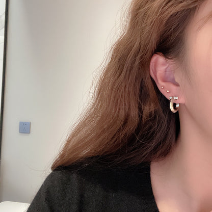 T Hoop Earrings