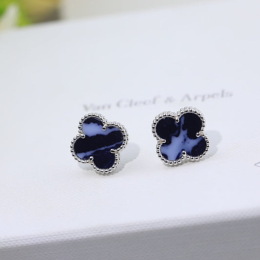 Vintage Alhambra Blue Earrings
