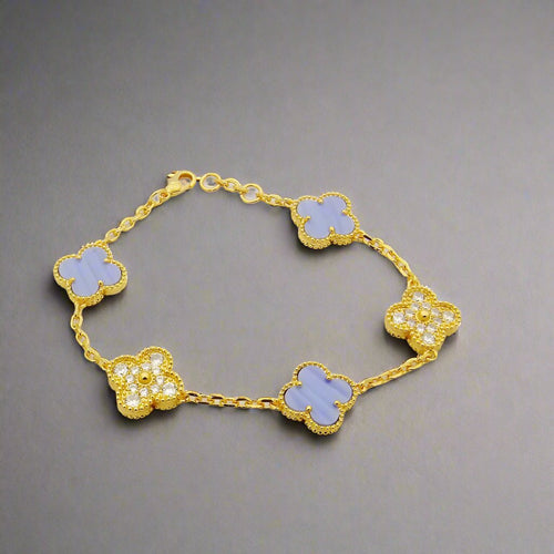 Vintage Alhambra Purple Diamonds Bracelet
