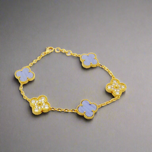 Vintage Alhambra Purple Diamonds Bracelet