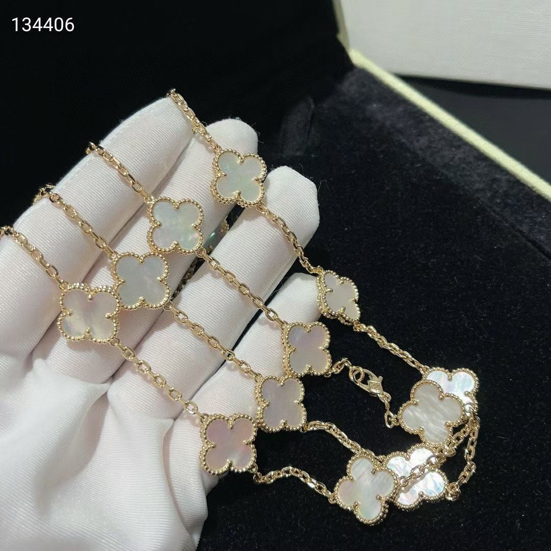 Vintage Alhambra 20 Motifs Long Necklace