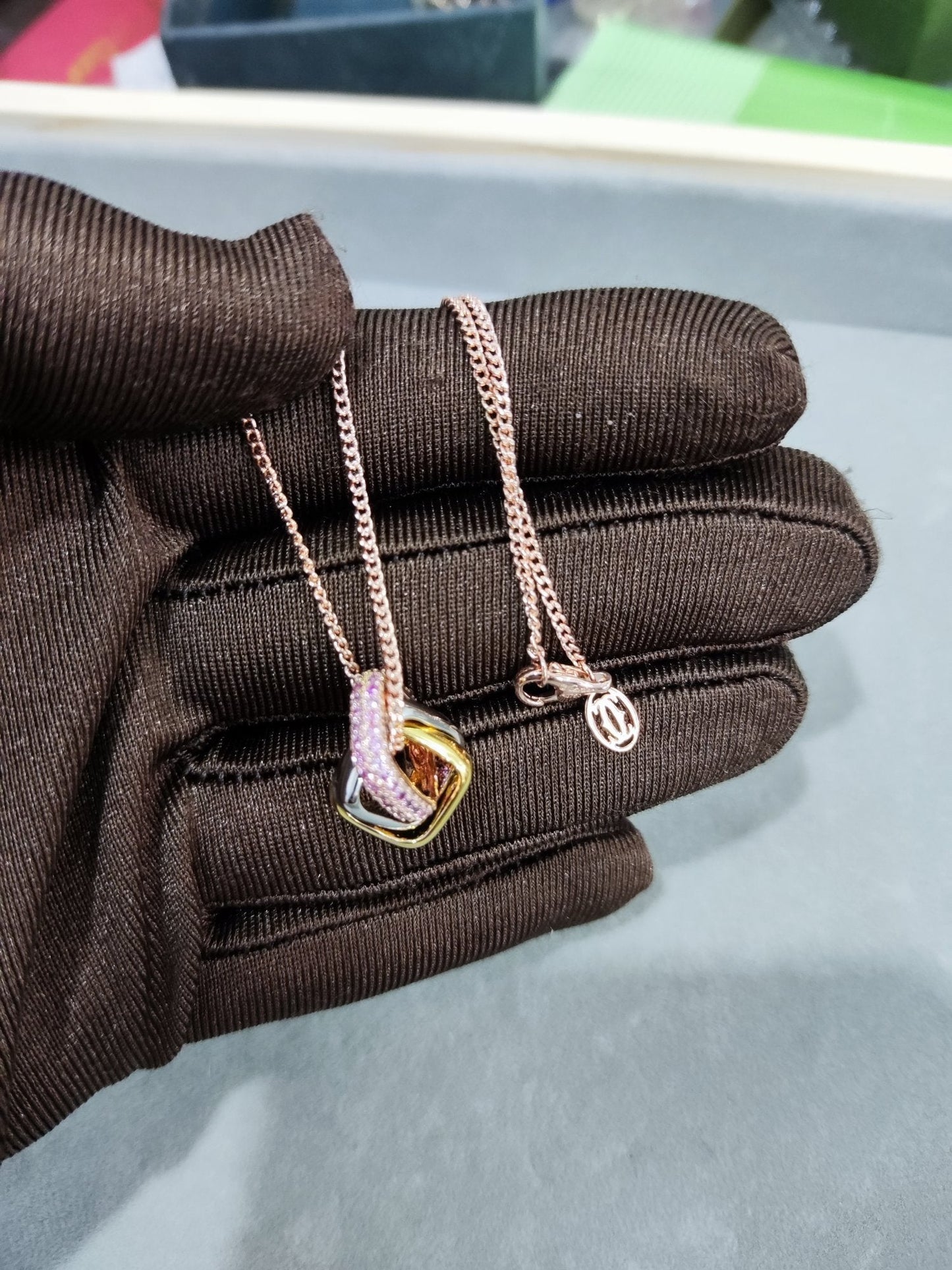 Trinity Pink Diamond Necklace