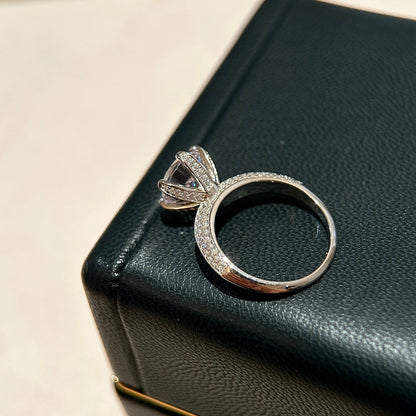 T Pavé Setting Engagement Ring