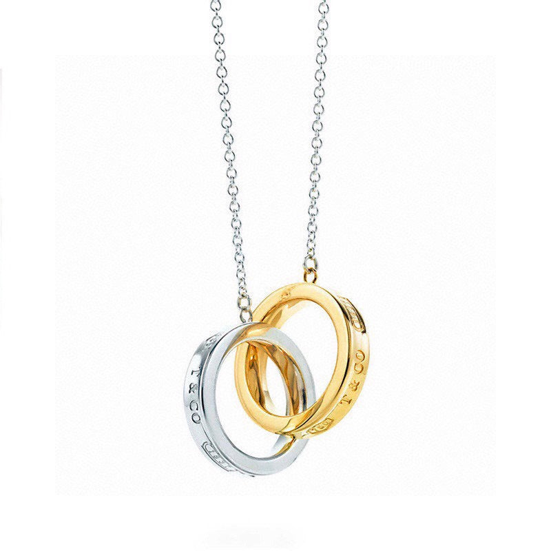 T 1837 Interlocking Circles Pendant Necklace