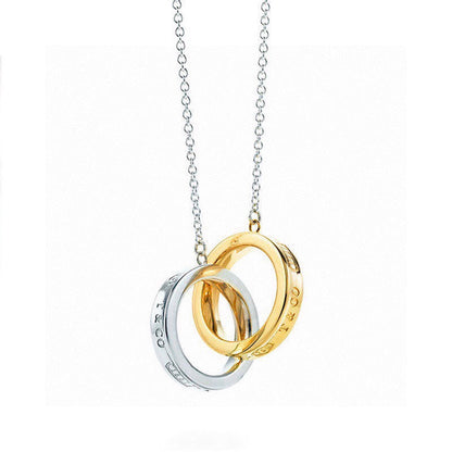 T 1837 Interlocking Circles Pendant Necklace