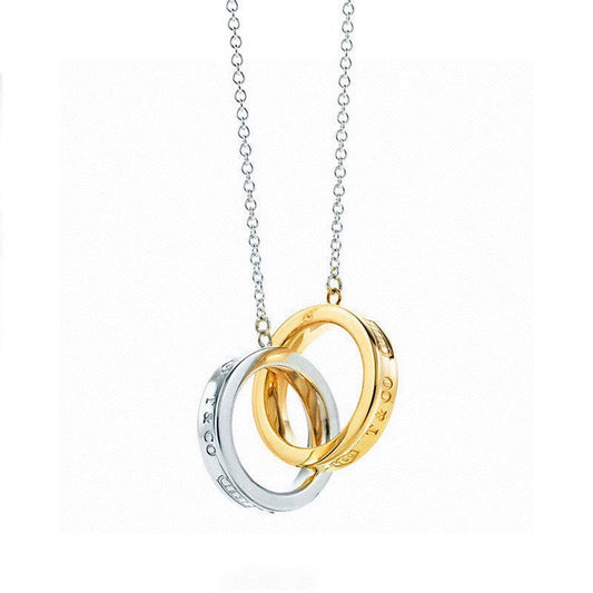 T 1837 Interlocking Circles Pendant Necklace