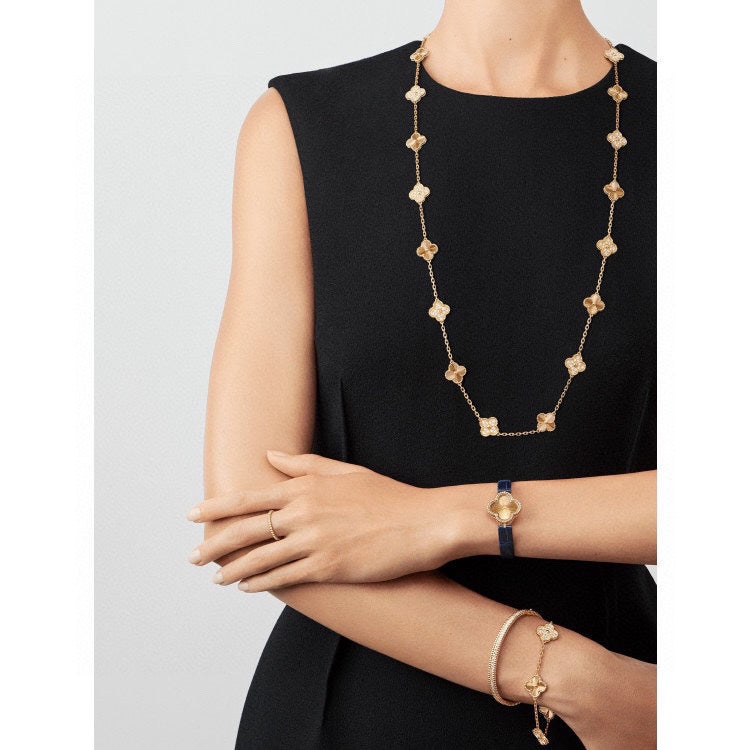 Vintage Alhambra 20 Motifs Long Necklace