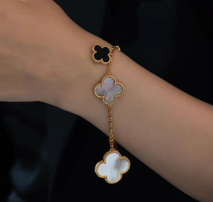 Magic Alhambra Five Motifs Clover Bracelet