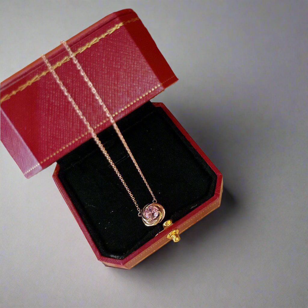 Trinity Pink Sapphire Necklace