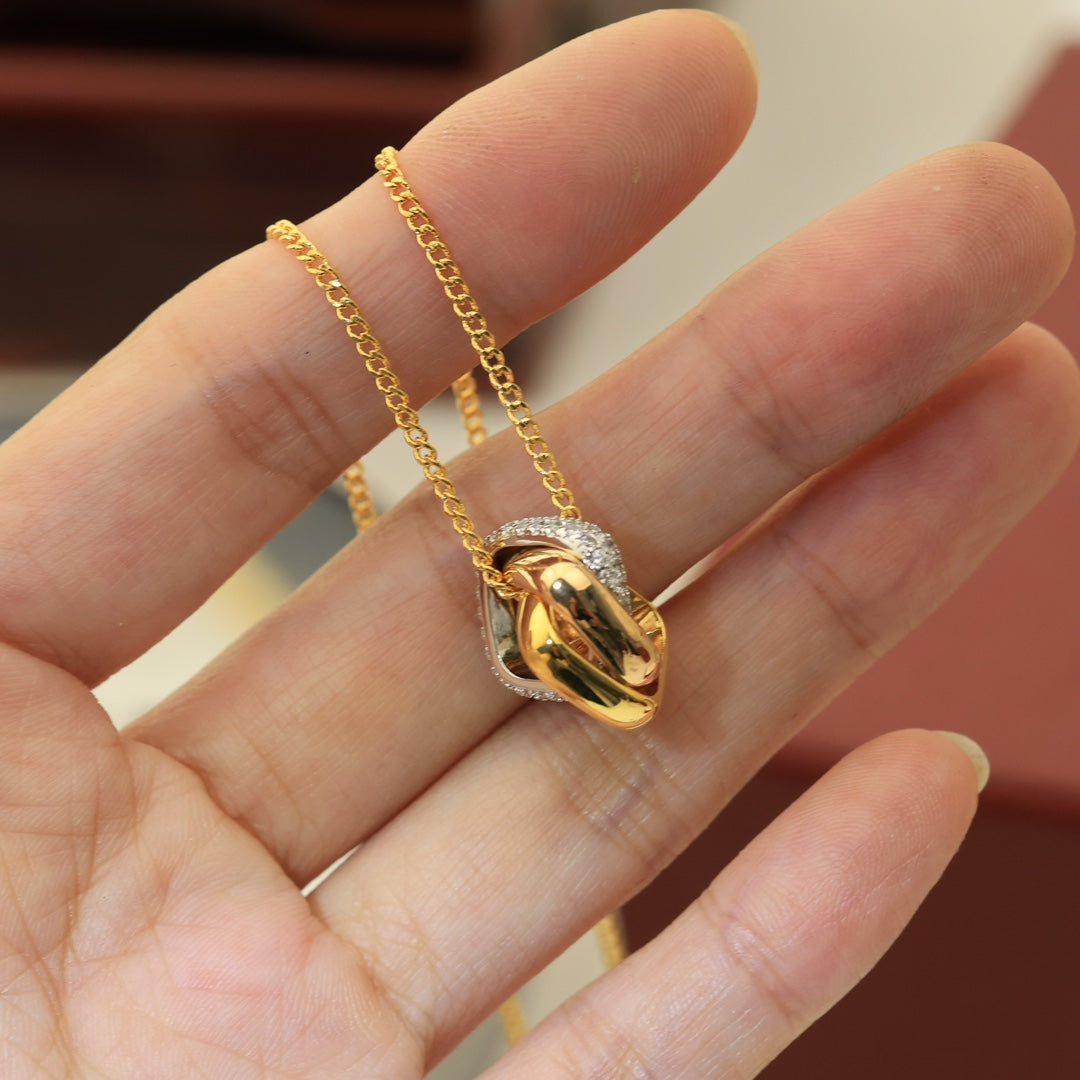 Trinity Cushion Diamond Necklace