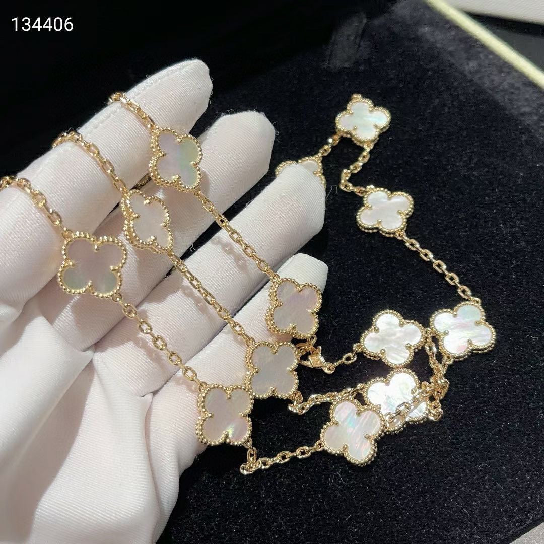 Vintage Alhambra 20 Motifs Long Necklace
