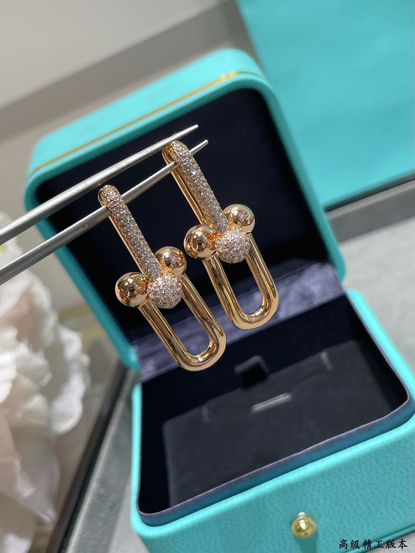 T HardWear Large Link Diamonds Earrings