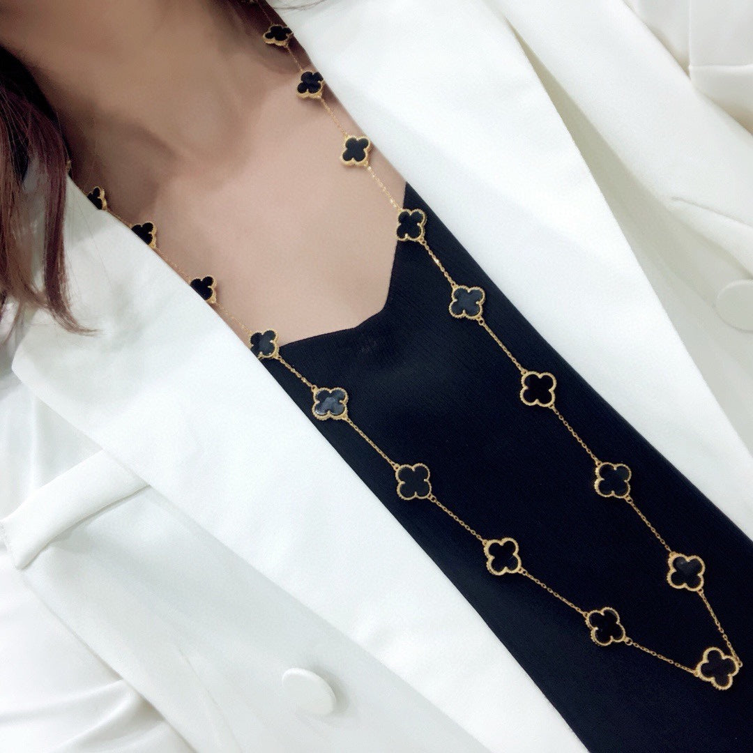 Vintage Alhambra 20 Motifs Long Necklace