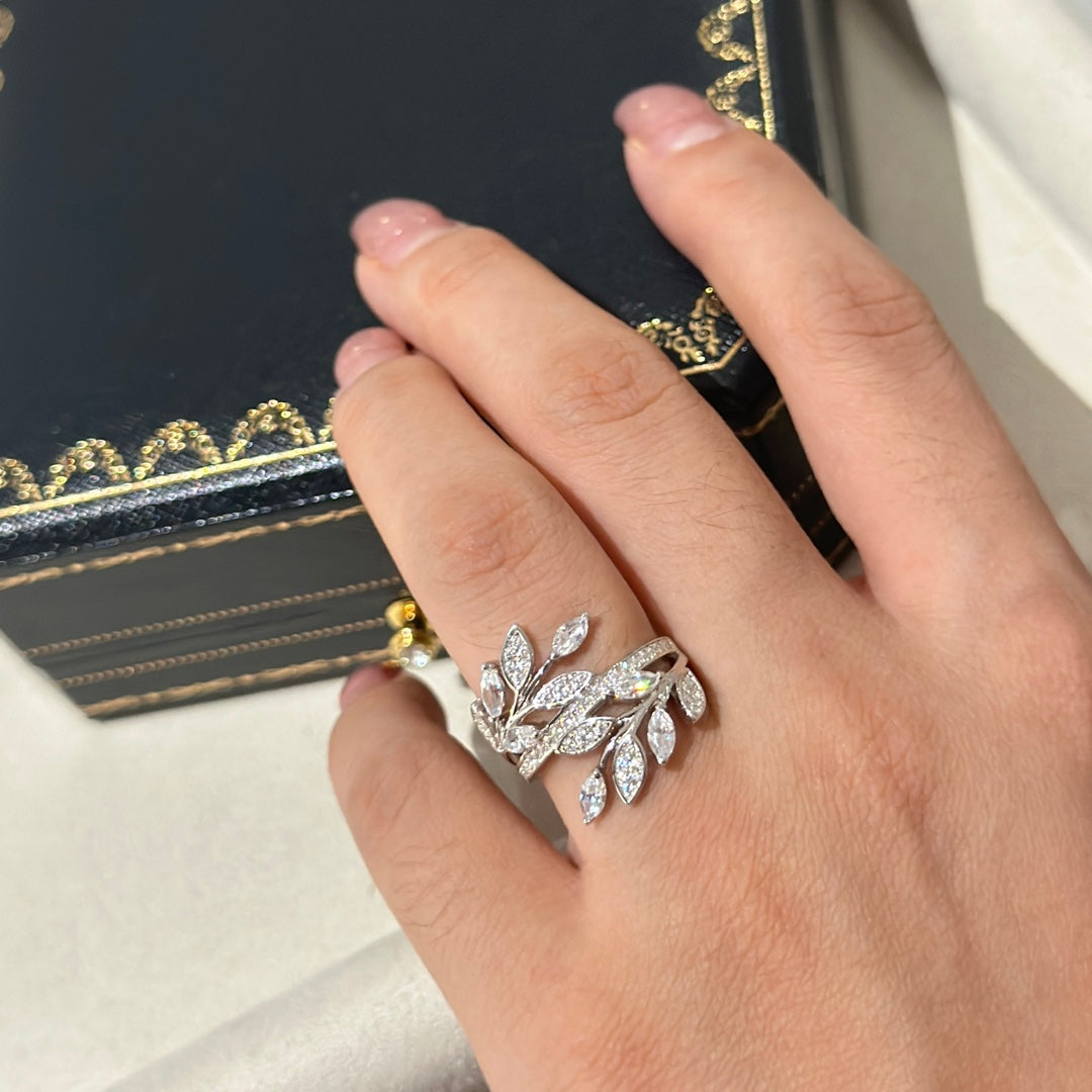 T Victoria Diamond Vine Bypass Ring
