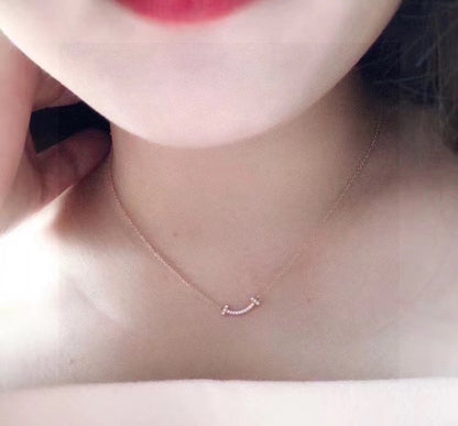T Small Diamond Pendant Necklace