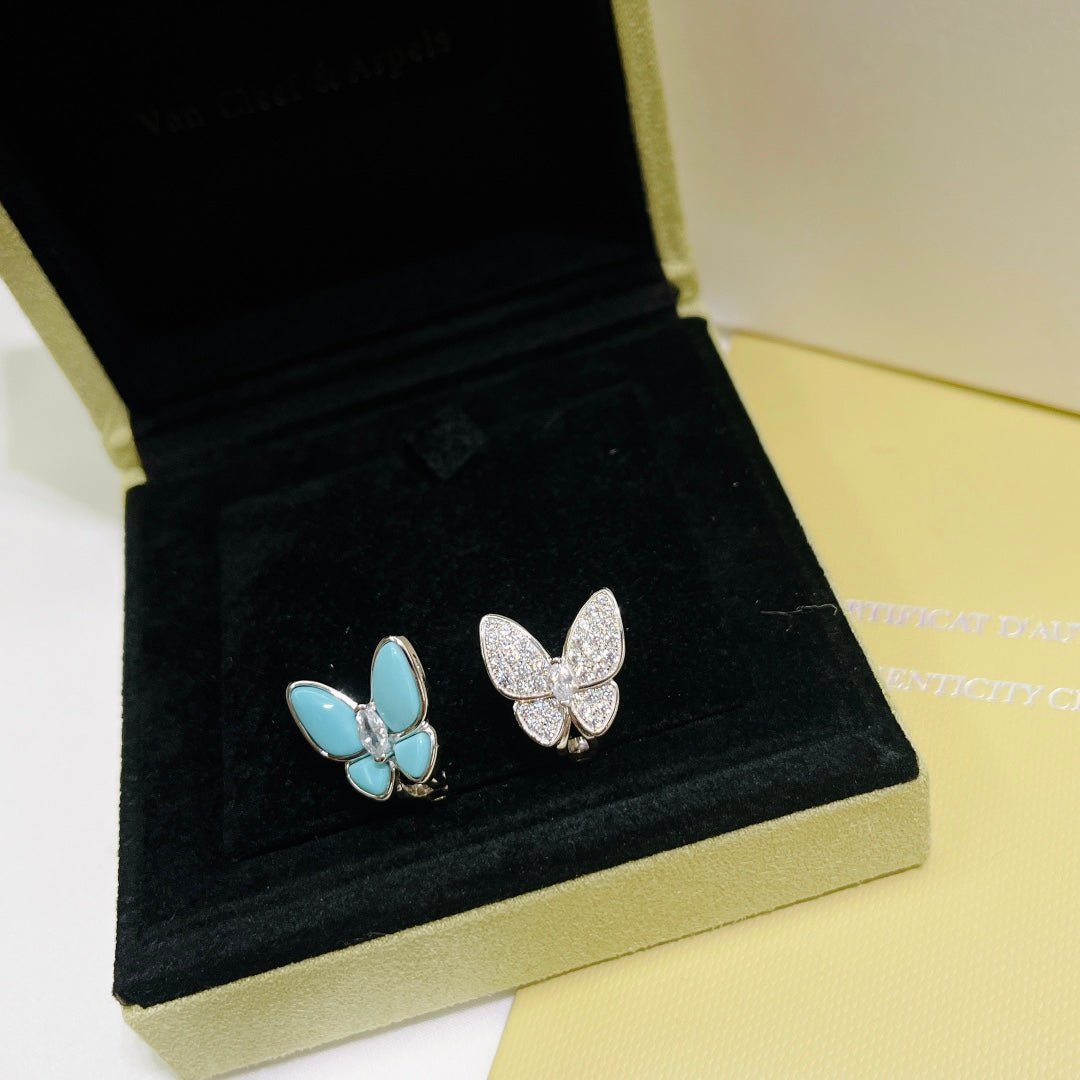 Two Butterfly Turquoise Earrings