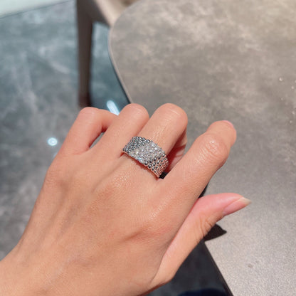 Perlée Diamonds Five Rows Ring