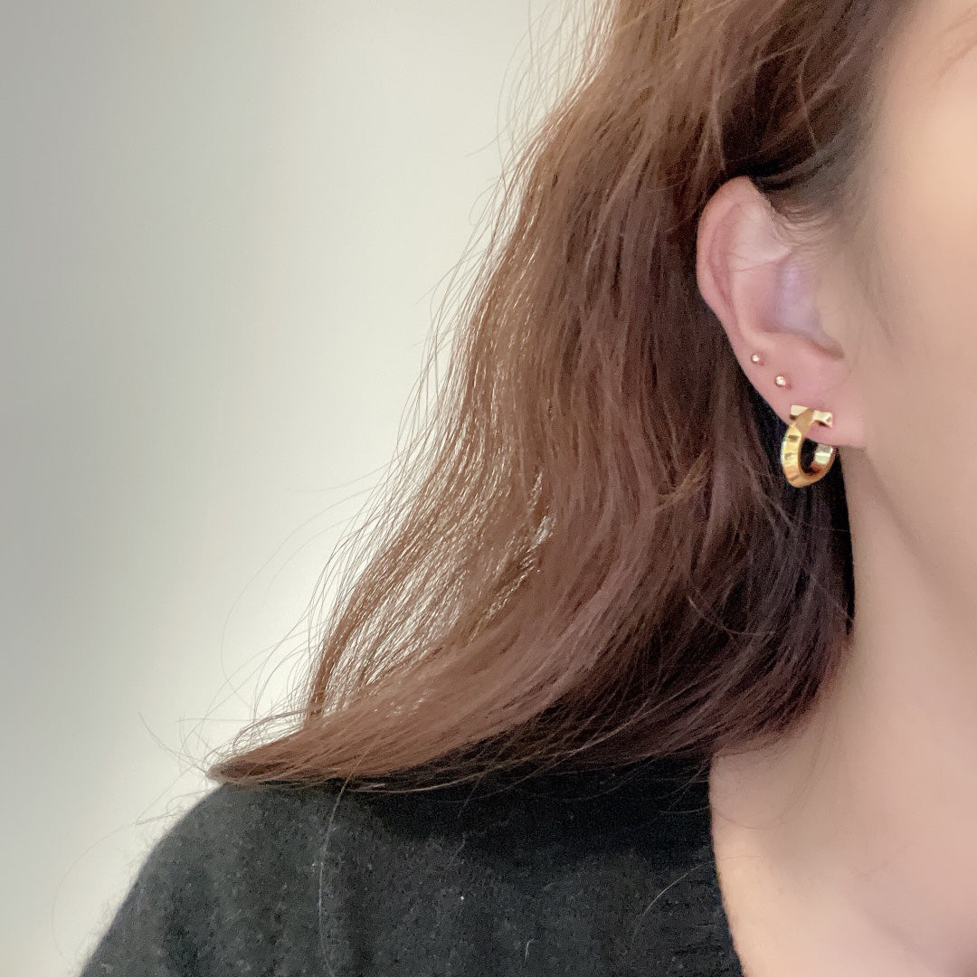 T Hoop Earrings