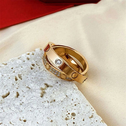 Love Diamond Double Ring