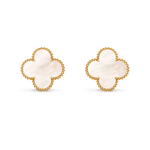 Magic Alhambra MOP Big Clover Earrings