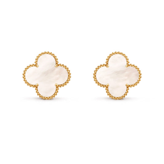 Magic Alhambra MOP Big Clover Earrings