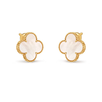 Magic Alhambra MOP Big Clover Earrings