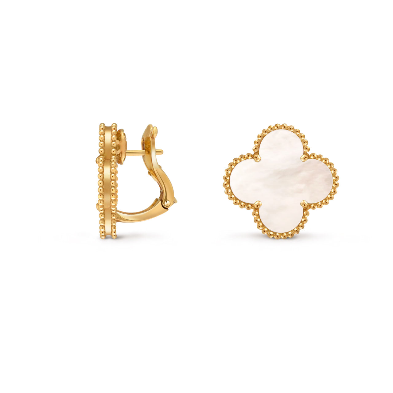 Magic Alhambra MOP Big Clover Earrings