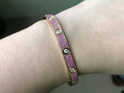 LOVE BRACELET DIAMOND PAVED IN COLORFUL SAPPHIRE