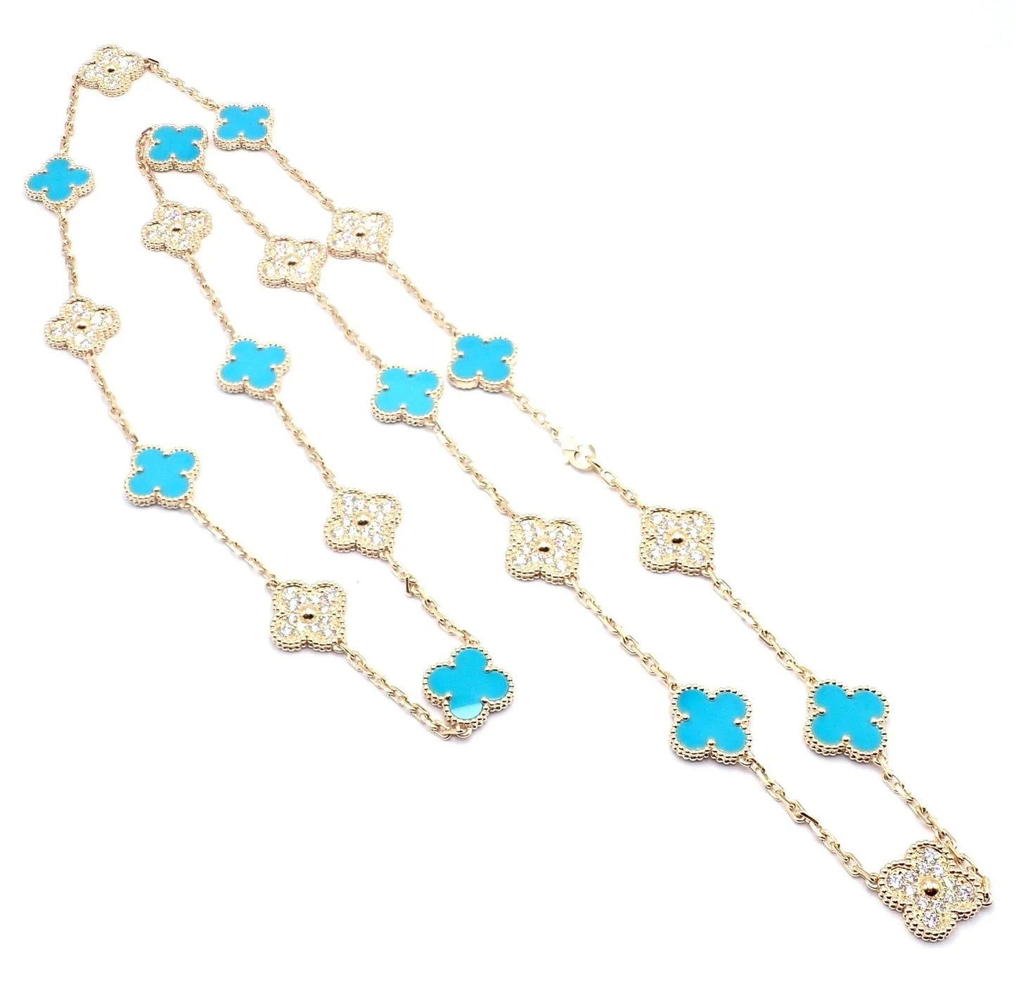 Vintage Alhambra 20 Motifs Long Necklace